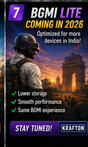 BGMI Lite prepares for India as Krafton targets a 2026 launch