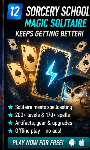 Sorcery School keeps solitaire surprisingly fresh with offline magical battles