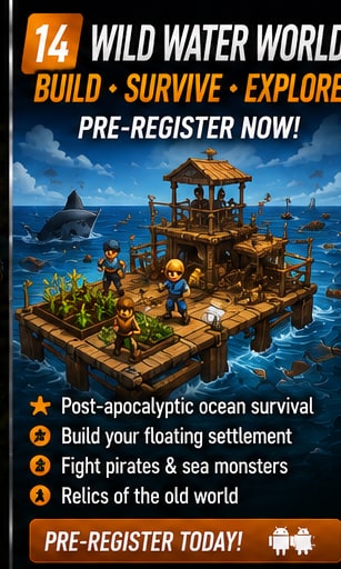 Wild Water World pre-registration continues for its floating post-apocalyptic settlement builder