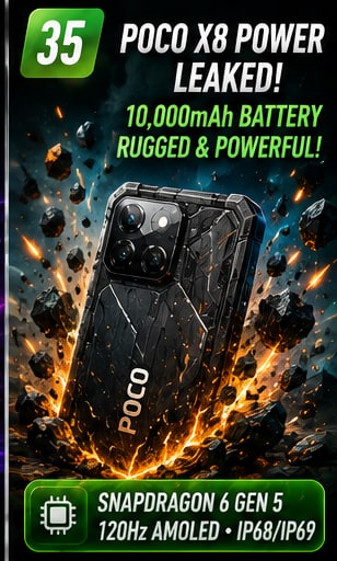 POCO X8 Power leak points toward another 10,000mAh smartphone