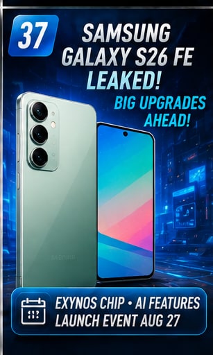Samsung Galaxy S26 FE leak reportedly reveals marketing material ahead of August 27 event