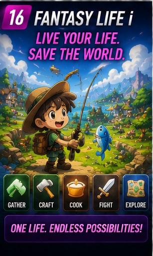 Fantasy Life i extends its time-travelling life-sim adventure to mobile audiences