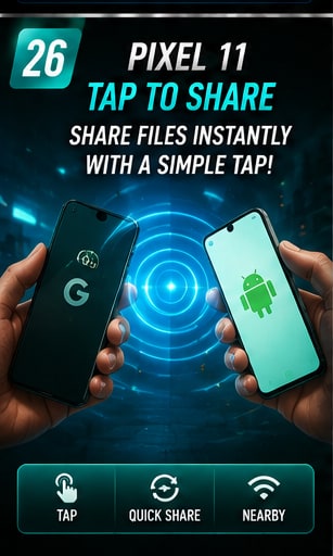 Pixel 11’s Tap to Share makes nearby Android transfers feel far more immediate