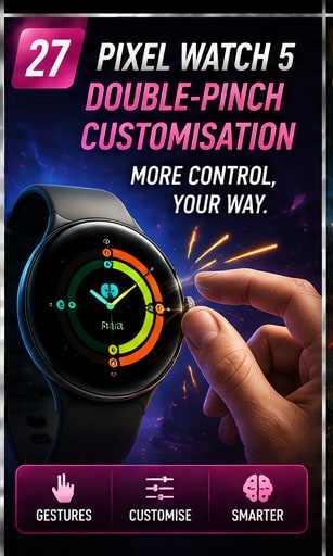 Pixel Watch 5 lets users customise the double-pinch gesture