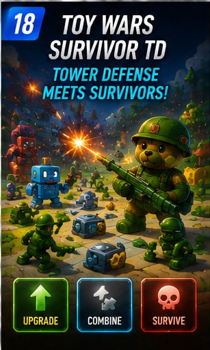 Toy Wars: Survivor TD blends tower defence with Vampire Survivors-style progression
