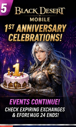Black Desert Mobile's anniversary celebrations reach an important transition day