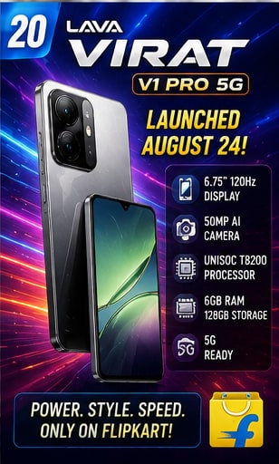 Lava Virat V1 Pro 5G launches in India today as the budget 5G fight intensifies