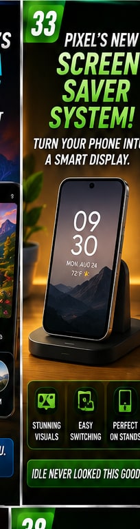 Pixel's new screen saver system turns idle phones into more useful ambient displays