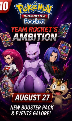 Pokémon TCG Pocket prepares Team Rocket's Ambition for August 27