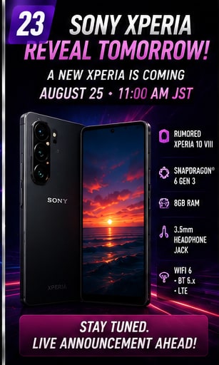 Sony's next Xperia reveal is now only hours away