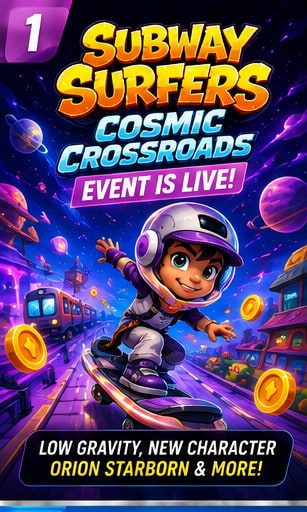 Subway Surfers goes interstellar as Cosmic Crossroads begins its low-gravity run