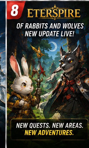 Eterspire launches Of Rabbits and Wolves as the indie mobile MMO keeps expanding