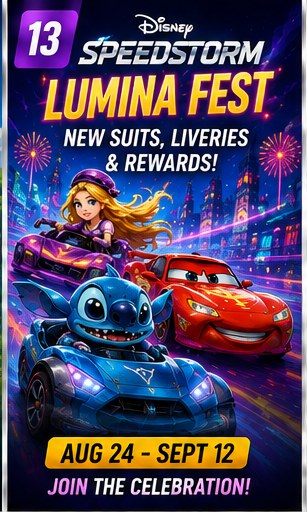 Disney Speedstorm's Lumina Fest keeps its mobile racer moving through September 12