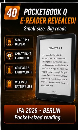 PocketBook Q shrinks the e-reader into a smartphone-sized device
