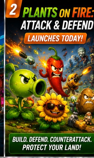 Plants on Fire: Attack & Defend launches today on mobile
