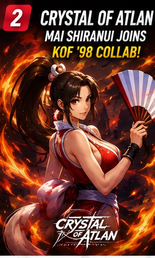 Crystal of Atlan brings Mai Shiranui into its King of Fighters '98 collaboration