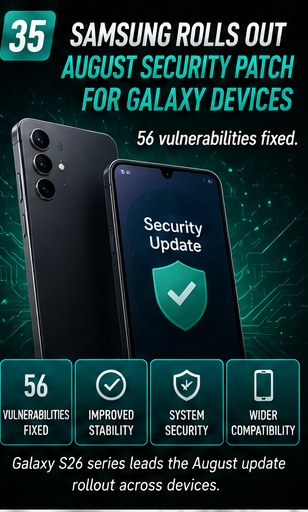 Samsung's August Galaxy S26 security update fixes dozens of vulnerabilities