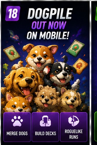 Dogpile finds a natural home on mobile with mergeable dogs and roguelike runs