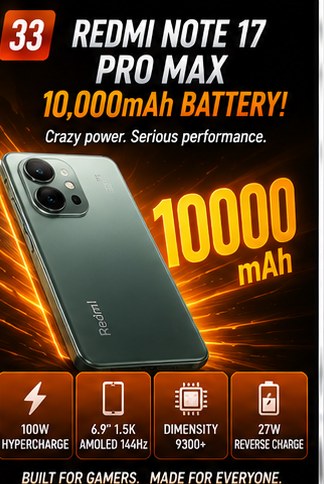 Redmi Note 17 Pro Max takes smartphone batteries to 10,000mAh