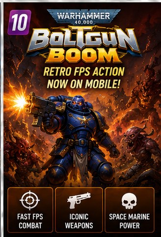 Warhammer 40,000: Boltgun Boom brings retro FPS action to phones