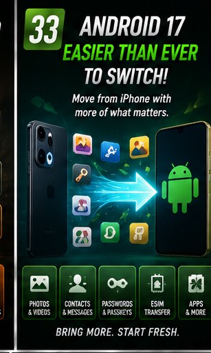 Android 17 makes switching from iPhone more comprehensive