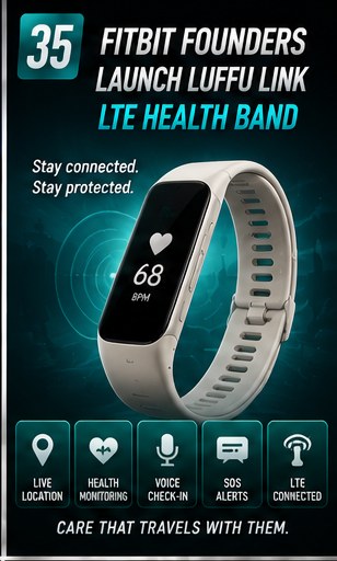 Fitbit founders unveil LTE-connected Luffu Link health band