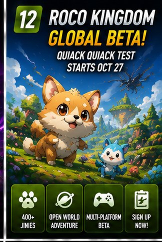 Roco Kingdom global version sets October 27 closed beta across mobile and PC