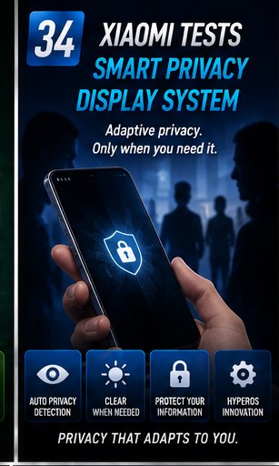 Xiaomi tests a smart privacy display system for future phones