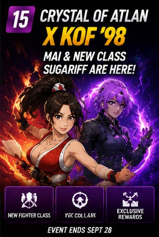 Crystal of Atlan's KOF '98 crossover makes permanent class content more important than the guest character