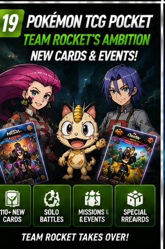 Pokémon TCG Pocket adds Team Rocket display items today as its latest expansion cycle continues