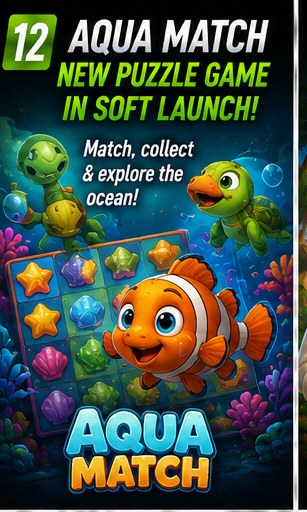 Playrix takes match-three underwater with Aqua Match across 12 test markets