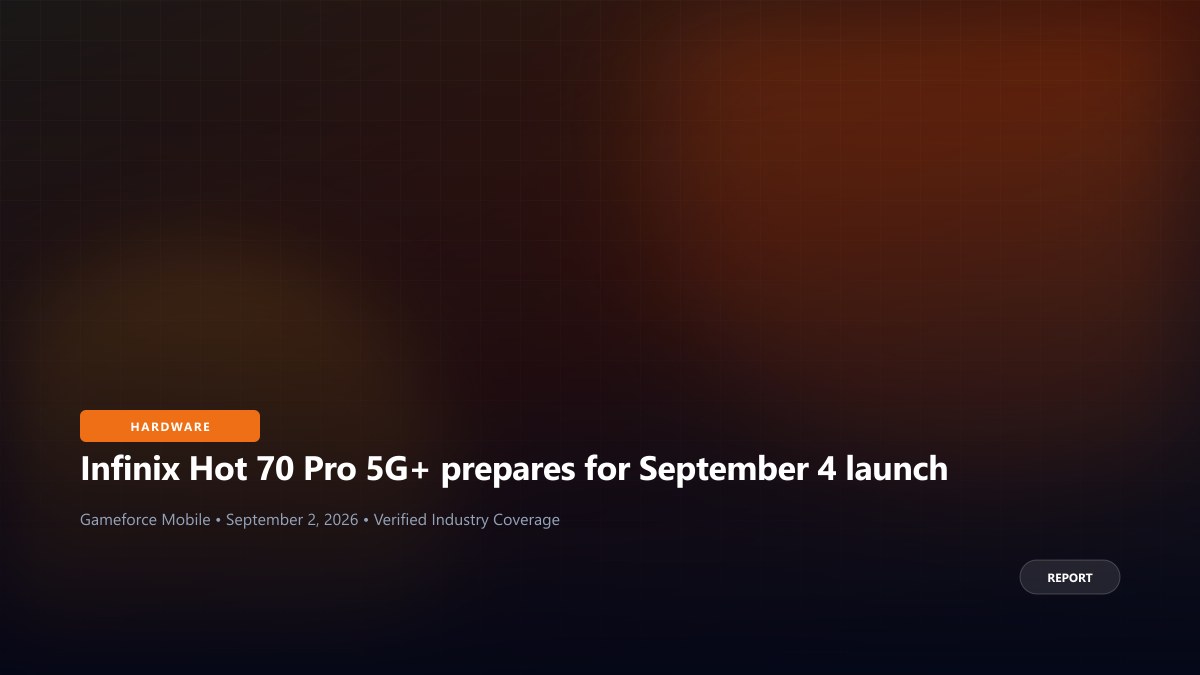 Infinix Hot 70 Pro 5G+ prepares for September 4 launch