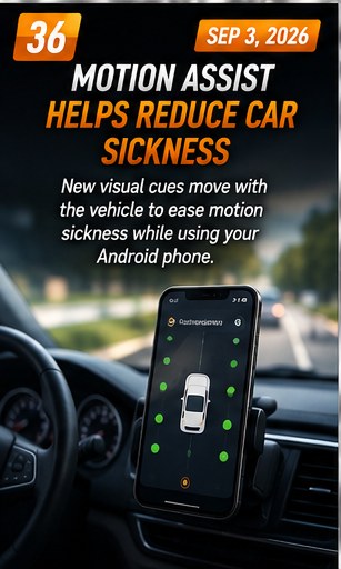 Android Motion Assist targets motion sickness during car journeys