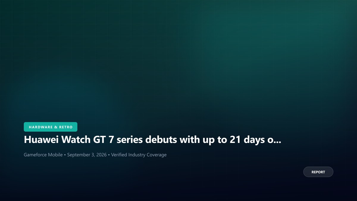 Huawei Watch GT 7 series debuts with up to 21 days of battery life