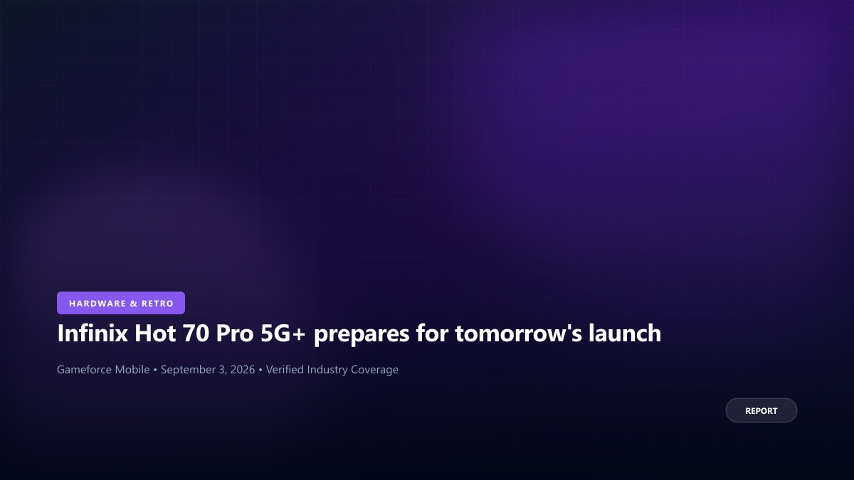 Infinix Hot 70 Pro 5G+ prepares for tomorrow's launch
