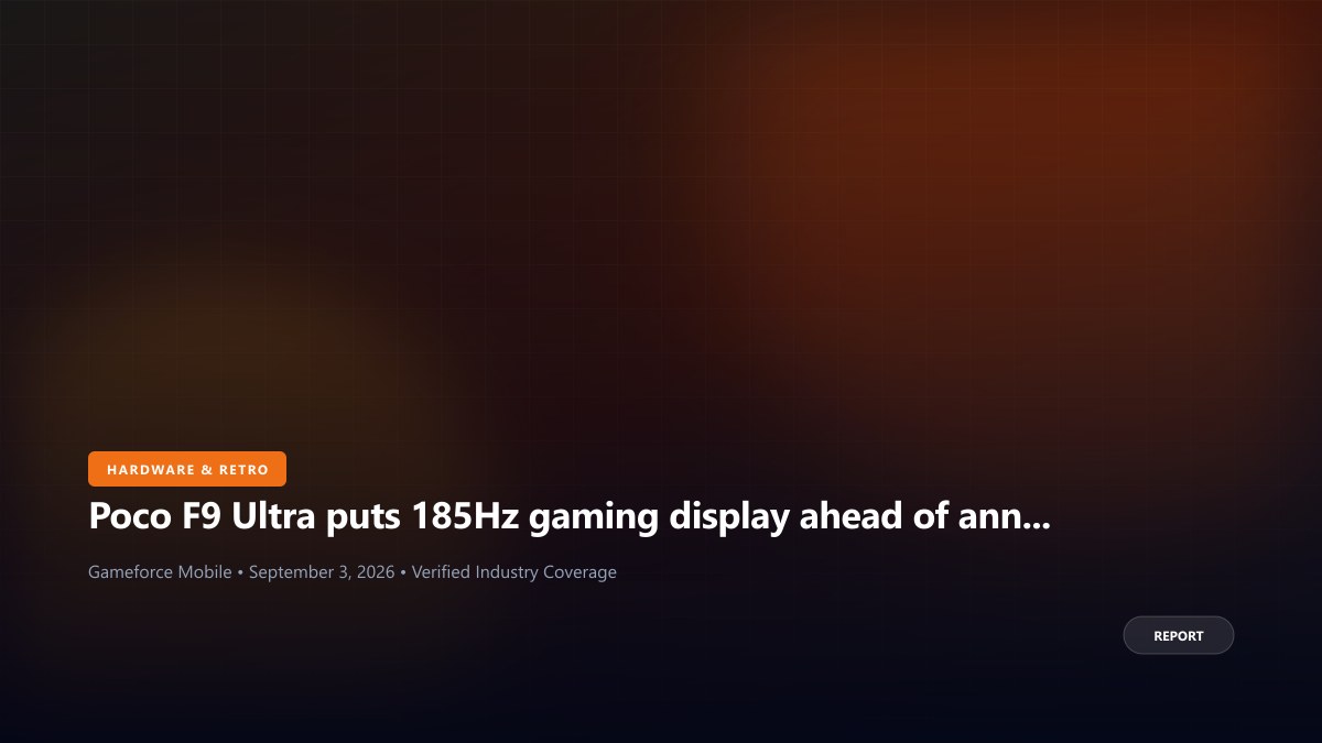 Poco F9 Ultra puts 185Hz gaming display ahead of annual chipset chasing