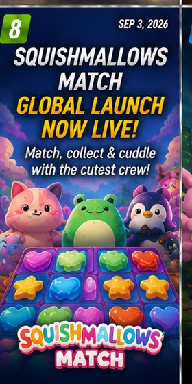 Squishmallows Match begins worldwide rollout