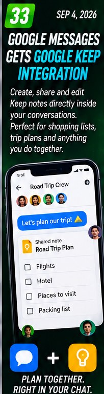 Google Messages adds shared Keep notes inside conversations