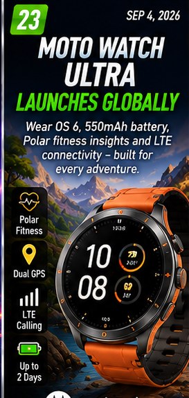 Moto Watch Ultra launches globally as Motorola returns to serious Wear OS competition