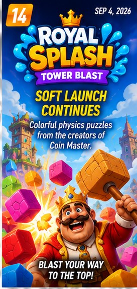 Royal Splash: Tower Blast gives Moon Active a physics-puzzle test beyond Coin Master