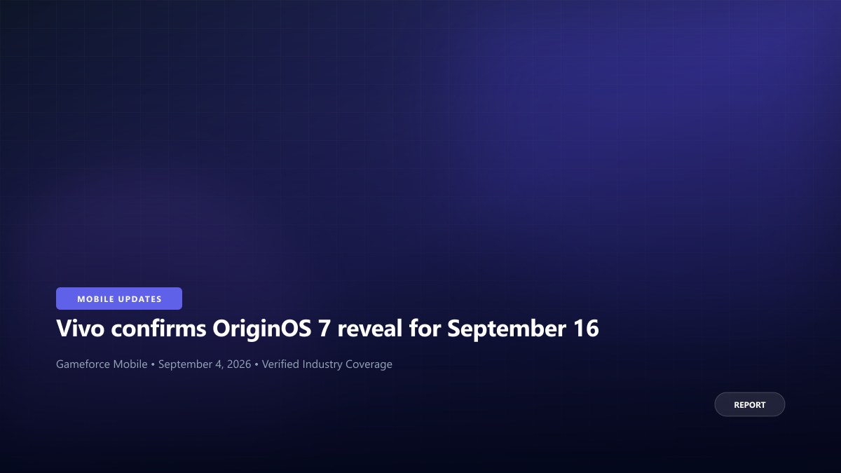 Vivo confirms OriginOS 7 reveal for September 16