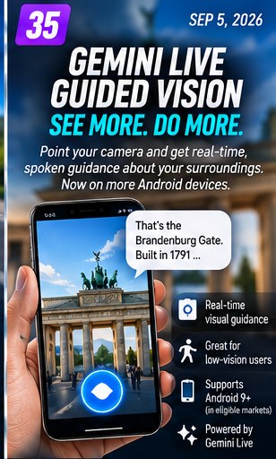 Gemini Live Guided Vision turns Android cameras into spoken visual assistants