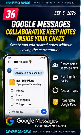 Google Messages gains collaborative Keep notes inside conversations