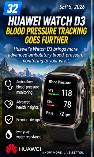Huawei Watch D3 pushes ambulatory blood-pressure monitoring further