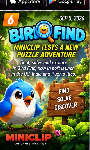 Miniclip quietly tests Bird Find across the US, India and Puerto Rico