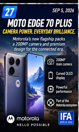 Motorola Edge 70 Plus leads the company's broader IFA phone push