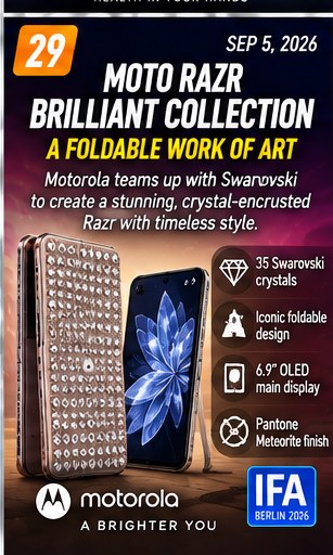 Motorola turns the Razr into jewellery with its Swarovski Brilliant Collection