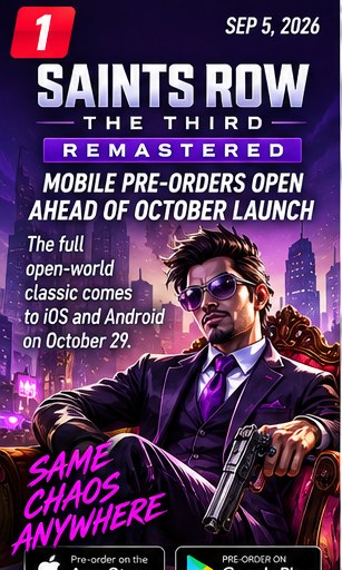 Saints Row: The Third Remastered opens mobile pre-orders ahead of October launch