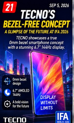 TECNO's 0mm-bezel concept becomes one of IFA's biggest phone talking points