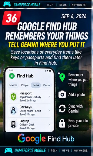 Gemini can now remember where you put things through Android Find Hub